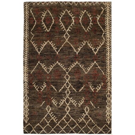 Safavieh Bohemian Hand Knotted Rectangle Rug, Dark Brown and Multi Color - 4 x 6 ft. BOH668A-4